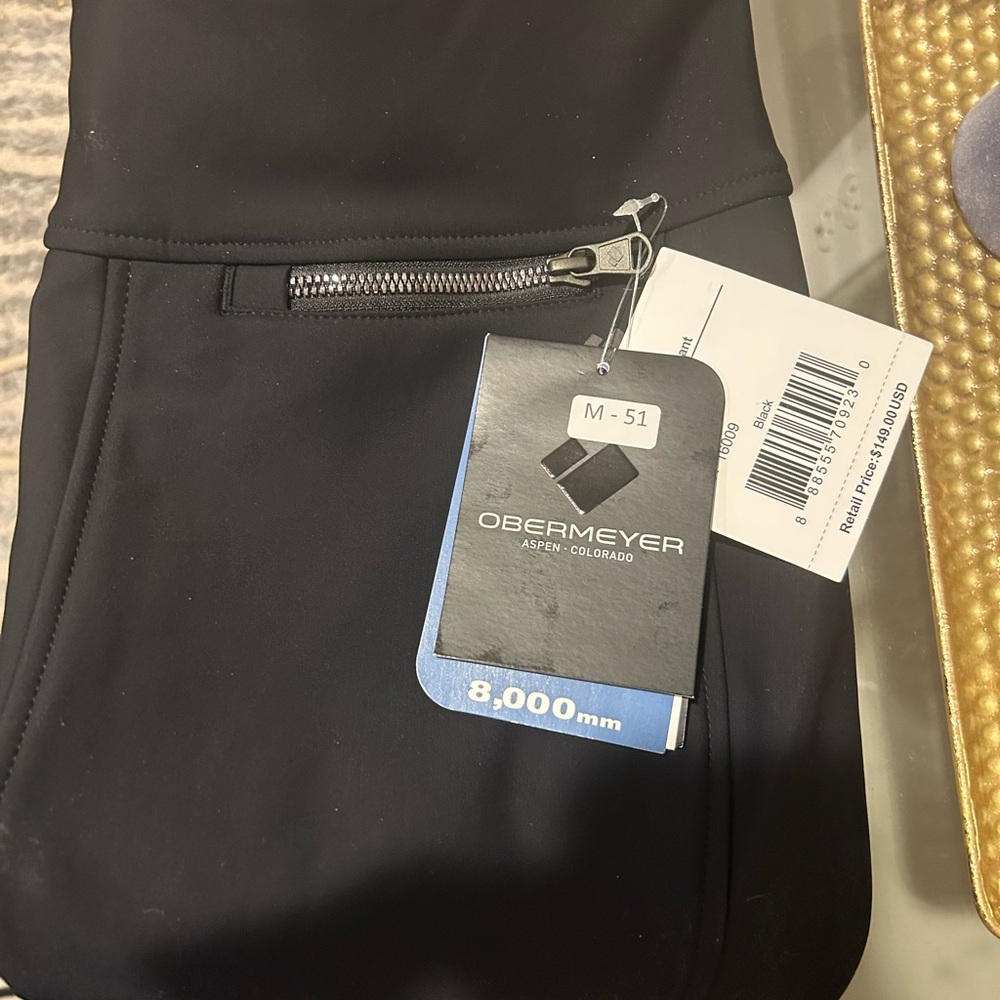 Obermeyer Black Women's Ski Pants with Zip Pocket